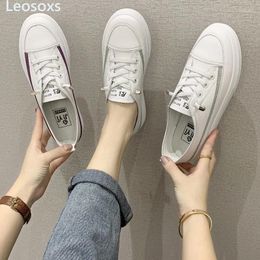 Casual Shoes Autumn Women's White Fashion Soft Soles Surface Wear Resistant Versatile Student Ins Board