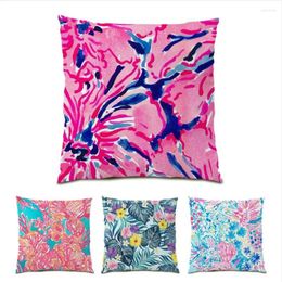 Pillow Floral Decoration Home Decor Colourful Leaves Pattern Comfortable Sofa Decorative Pillowcase Sofas For Living Room Velvet E0051