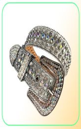 Belts Fashion Luxury Strap Belt Western Crystal Studded Cowgirl Cowboy Bling Rhinestones For Women Men Cinto De Strass6133813