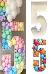 73cm Blank Giant Number 1 2 3 4 5 Balloon Filling Box Mosaic Frame Balloons Stand Kids Adults Birthday Anniversary Party Decor 2201389782