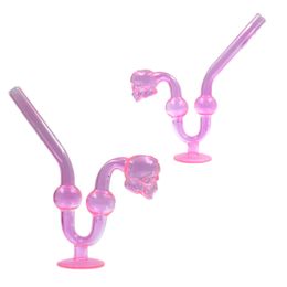 Smoking Pipes Snake Style Glass Base Stand Pipe Bong Colourful Oil Burners 30mm OD Bowl