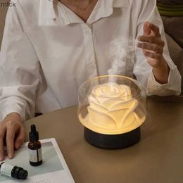 Humidifiers BPA Free Aroma Diffuser 400ML Moutain View Oil Aromatherapy Difusor With Warm and Color LED Lamp Humidificador