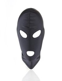 Sexy PU Leather Latex Hood Black Mask 4 tyles Breathable Headpiece Fetish BDSM Adult for party4714820