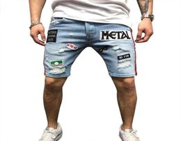 Men Jeans Shorts Fashion Summer Embroidery Patch Distressed Denim Shorts Mens Clothes Fashion Streetwear Asian Size42214579831498