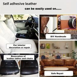 Self-Adhesive Leather Repair Stickers Sofa Hole Fix Patch PU Synthetic Leather Home Table Chair Seat Furniture Bag Shoe Fix Tool