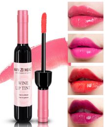 Sexy Liquid Lip Gloss Waterproof Wine Red Bottle Shape Lips Tint Women Batom Makeup Lipgloss Cosmetic Tool8591835