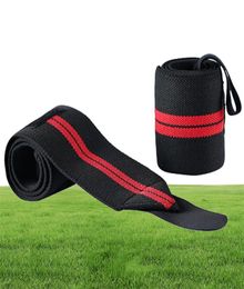 1 pair Weight Lifting Wristband Sport Training Hand Bands Wrist Support Strap Wraps Bandages For Powerlifting Gym2389615