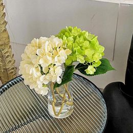 Decorative Flowers Silk Hydrangea Bouquet Artificial Wedding Flower Fake Home Party Living Room Table Decoration