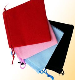 5x7cm Velvet Drawstring Pouch BagJewelry Bag ChristmasWedding Gift Bags Black Red Pink Blue 10 Color GB14593787093