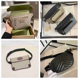 Waist Bags Waist Bag Luxury Designer High quality Red and green adjustable shoulder strap Chest Fashion Women Cross Body Bags real leather C240413