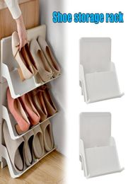 2pcs Nordic Style Shoe Rack Multilayer Assembly Vertical Dustproof Plastic Shoe Storage Shelf GQ999 LJ20112536267033274763