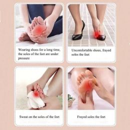 Skin Five Toes Forefoot Pads for Women High Heels Half Insoles Foot Pain Care Absorbs Shock Socks Toe Pad Massaging Toe Pad