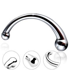 Massage Stainless Steel G Spot Wand Massage Stick Pure Metal Penis PSpot Stimulator Anal Plug Dildo Women Men Sex Toy Hollow Butt3674455