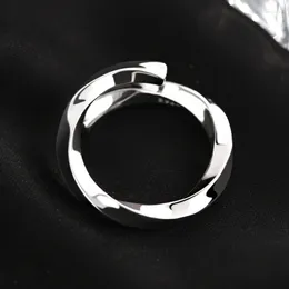 Cluster Rings ZABRA 925 Silver Mobius Ring Plain For Men And Women The Year Of Dragon