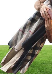 Scarf Chic Retro Gradualized Plaid Cotton Linen Tourism Sunscreen Shawl Trend Designer Long Scarves6073780