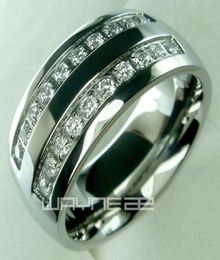 His mens stainless steel solid ring band wedding engagment ring size from 8 9 10 11 12 13 14 153621396