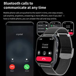 2024 New smart watch men women Bluetooth call Heart Rate blood oxygen Voice Assistant 100+Sports waterproof men smartwatch +Box