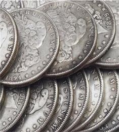 26pcs Morgan Dollars 18781921 quotOquot Different Dates Mintmark Silver Plated Copy Coins metal craft dies manufacturing fact9187879