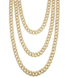 Hip Hop Iced Out chains Men s Miami Long Heavy Gold Plated Cuban Link Necklace For Mens Fashion rapper Jewellery Party Gift5126009