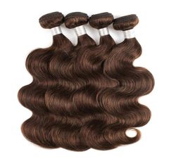 Colour 4 Dark Brown Brazilian Body Wave 4 Bundles Quality Remy Human Hair Extension Unprocessed Virgin Brazilian Hair Body Wave7827704