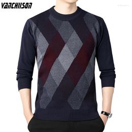 Men's Sweaters Male Geometric Knit Jumpers Tops Sweater Pullover For Men Thick Autumn Winter Fashion Casual Clothing 00371