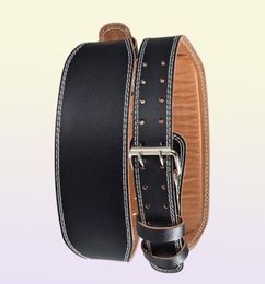 Waist Support Men Women Faux Leather Weight Lifting Belt Double Prong Power Lumbar Waistband Dropship1514737