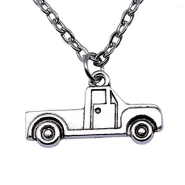 Pendant Necklaces 1pcs Pickup Truck Chain Necklace Men Accessories Jewelry For Woman Length 43 5cm