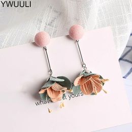 Dangle Earrings YWUULI Fashion Korean Artificial Cloth Flower For Women Buds Drop Earring Pendientes Ear Jewellery MJ45