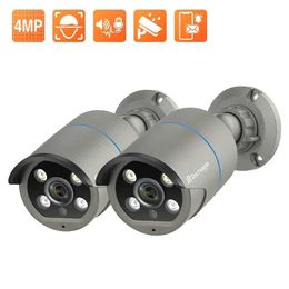 IP Cameras Techage HD 4MP AI POE IP Camera Two Way Audio IR Night Outdoor Waterproof CCTV Video Security Surveillance Camera For NVR Kit 24413