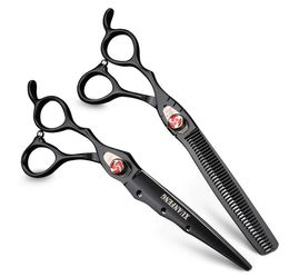 XUANFENG 7 Inch Left Hand Professional Hairdressing Scissors Japan 440C Cutting Thinning Scissors Shear Set Barber Salon Tools3153332