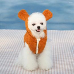 Dog Apparel Warm Cute Ear Clothes Practical Fleece Soft And Skin Friendly Pet Clothing Accessories Breathable Winter Puppy Coat