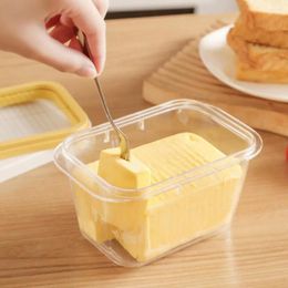 Storage Bottles Cheese Keeper Rectangular Butter Cutter Large Capacity Fresh-Keeping Refrigerator Cutting Container