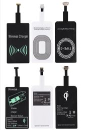 Universal Qi Wireless Charger Charging Receiver Adapter Receiver For iPhone 6 7 Plus 6S 5S 5C Sumsung Android Type C4763183