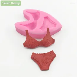 Baking Moulds Lingerie Panties Bra Shape Silicone Mould Fondant Cake Decoration Candle Chocolate 3d Pastry Tool Sugarcraft Moulds Resin Art