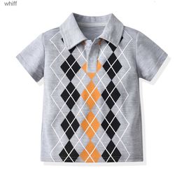 T-shirts Tshirts Boys Polo Shirts Short Sleeved Shirt for Kids Collar Tops Tees Summer Baby Cotton Childrens Clothes Casual 230327 C240413