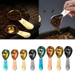 Coffee Scoops 30ml 15ml Metal Measuring Spoon Multifunction Scoop Stainless Steel Tea Tablespoon