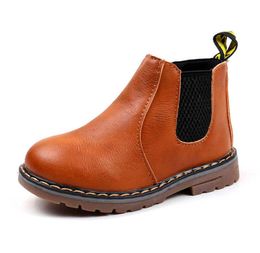 Top Quality Children's Boots Lined Boys Girls Waterproof Side Zipper Short Ankle Snow Winter Shoes Kids Baby Martin Booties Designer Classic luxury2990521