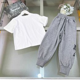 Popular baby tracksuits child Short sleeved suit kids designer clothes Size 90-150 CM Round neck T-shirt and Tight design sports pants 24April