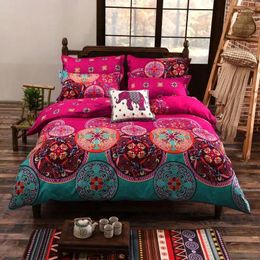 Bedding Sets Juwen-Juego De Ropa Cama Con Estampado Textil Para El Hogar Estilo Bohemio 4 Uds.