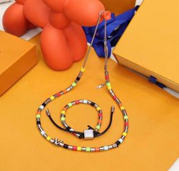 New Italian brand Jewellery pop bright Colour Beaded Necklace men039s and women039s fashion street Bracelet birthday gift1341252