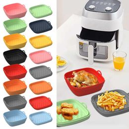 Table Mats Square Dual Air Fryer Silicone Liners For Basket Reusable Pot Tray Rectangle