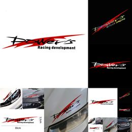 New 30x5.5cm Car Reflective Waterproof Decal Personalised Trendy Sport Sticker Power's Racing Development