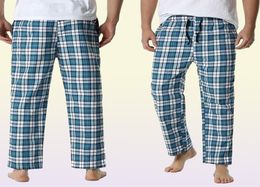 Plaid Mens Pyjama Bottom Pants Sleepwear Lounging Relaxed Home PJs Pants Flannel Comfy Jersey Soft Cotton Pantalon Pijama Hombre 29682230