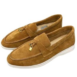 LP Wearing Loafers With One Foot, Women's Leather Flat Bottomed Lazy Shoes, Single Shoes, British Large-Sized Small Leather Shoes, Penny Shoes, Women