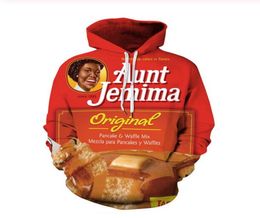 Fashion Men Hoodies Harajuku aunt jemima 3D HD Print Casual Fox Hoodies Sweatshirts Couple Tracksuits Women Hoodies LM0323483537