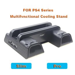 Stands DOBE PS4/PS4 Slim/PS4 PRO Vertical Stand with Cooling Fan Cooler Dual Controller Charger Charging Station for SONY Playstation 4