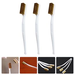 3 Pcs Cleaning Brush 3D Printer Nozzle Handle Industrial Printers Wire Maintenance Hot Bed Brass for