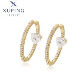 Hoop Earrings Xuping Jewellery Fashion Circle Shape Light Gold Colour Hang For Women Girl Christmas High Quality Gift X000860954