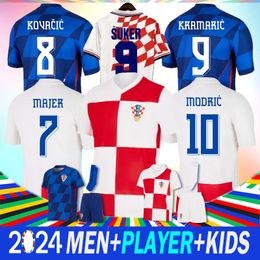 2024 NEW Croatia Soccer Jersey 2025 Euro cup Republika Football shirts MODRIC KOVRCIC MAJER KROZOVIC fans Player Men Kids Sets Kit Tops and shorts 1998 PROSINECKI