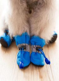 4pcsset Waterproof Winter Pet Dog Shoes Antislip Rain Snow Boots Footwear Thick Warm For Small Cats Puppy Dogs Socks Booties8396694045853